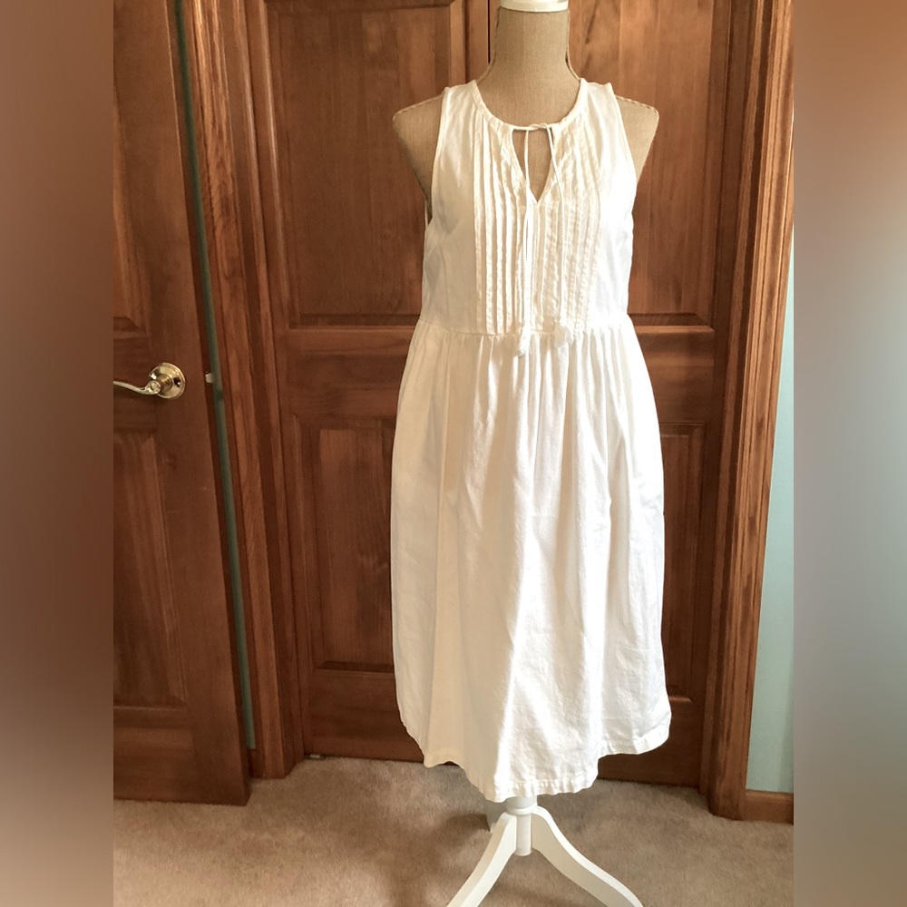 Universal Thread Goods Co. White Linen Blend Dress, Size M - Picture 2 of 5